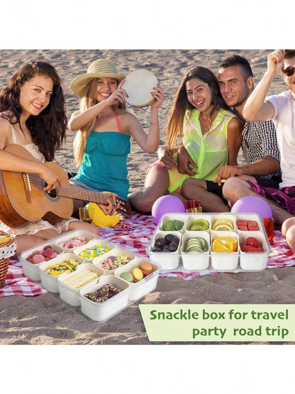 Snackly™ Multi-Compartment Snack Box with Lid