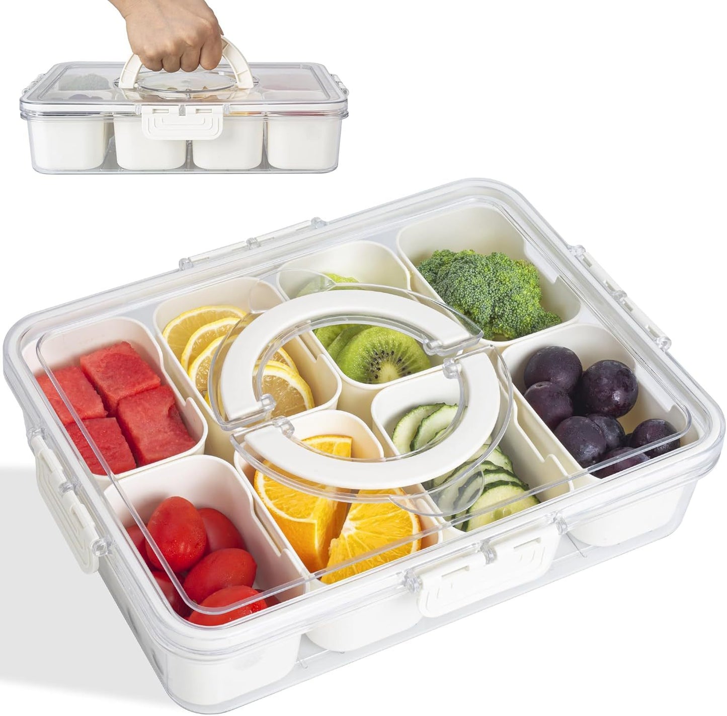Snackly™ Multi-Compartment Snack Box with Lid
